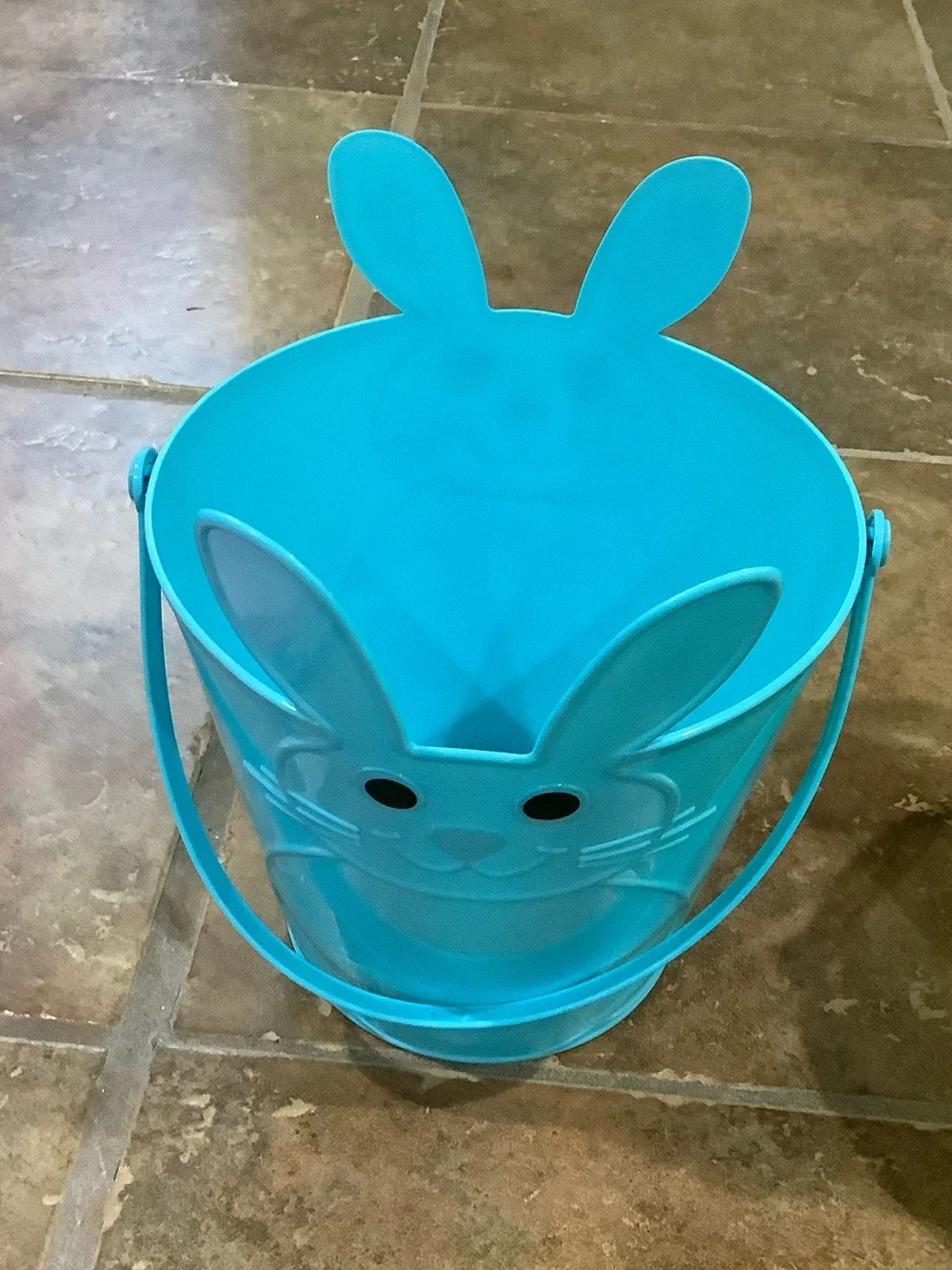 Spring Bunny Kitchen Towel with two Plastic Baskets